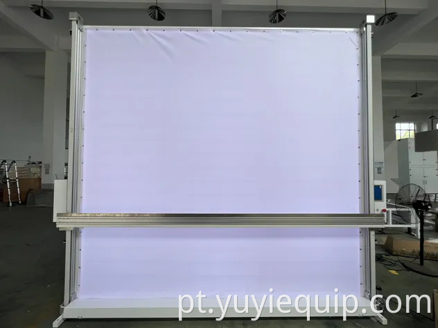 Vista frontal da máquina